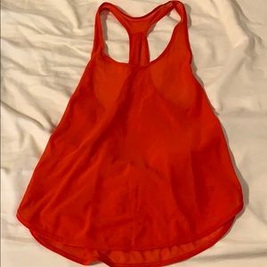 Sheer red Lululemon tank top